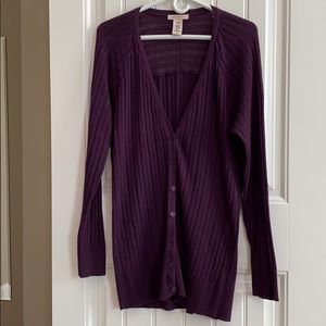 Covington Purple Cardigan Sweater